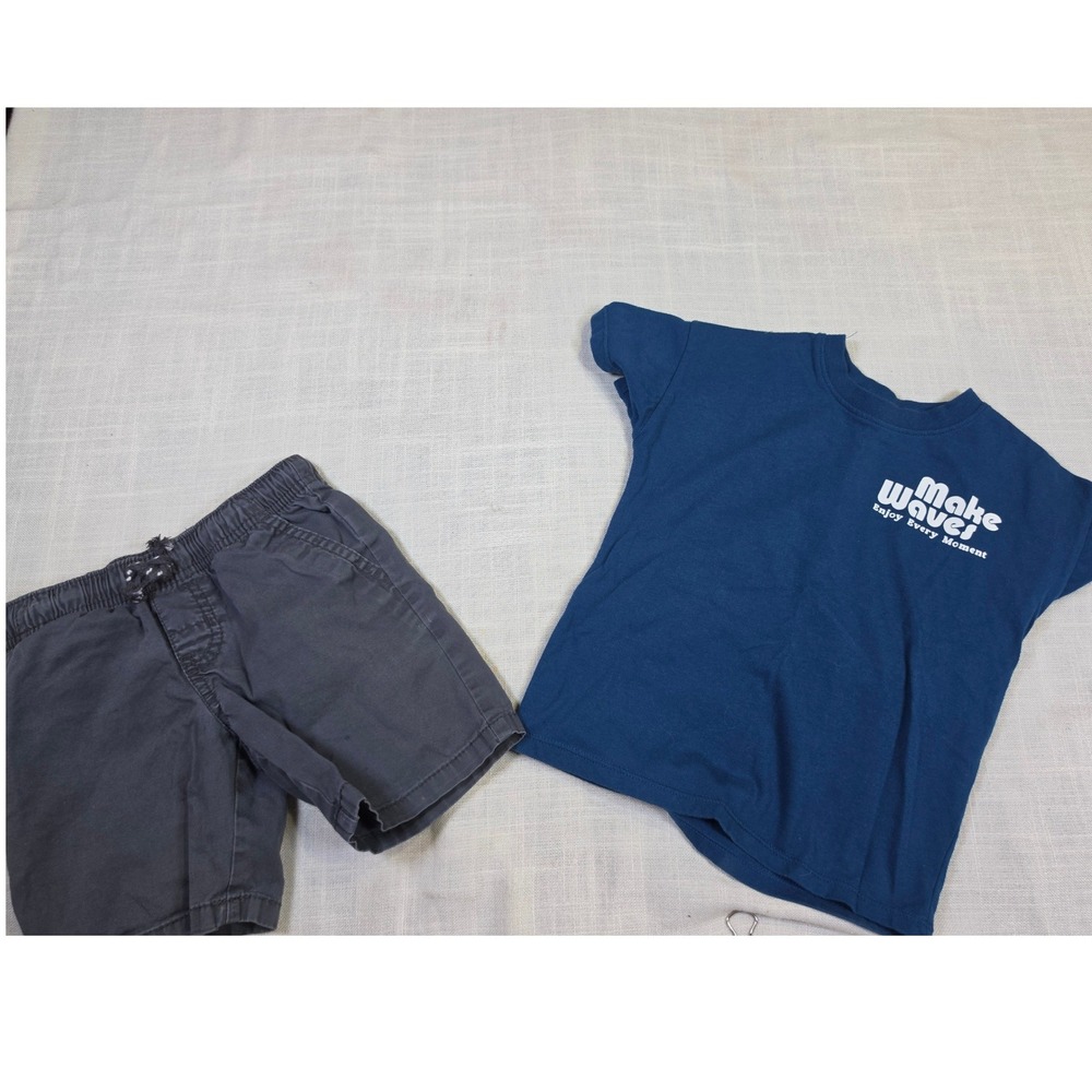 Grayson Mini Make Waves Graphic Tee and Cat & Jack Gray Shorts Set Boys 4T
